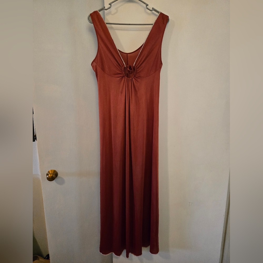 Vintage Elegant Brown Sleeveless Dress